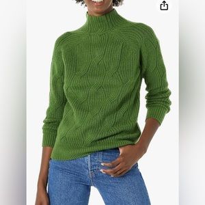 Amazon Essentials Soft Touch Funnel Neck Cable Sweater, Sz S, NWT